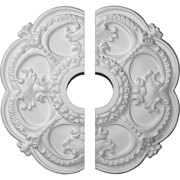 Ekena Millwork Rotherham Ceiling Medallion, Two Piece (Fits Canopies up to 3 1/2"), 18"OD x 3 1/2"ID x 1 1/2"P CM17RO2 - main